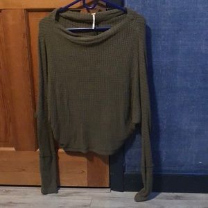 Free people olive green top